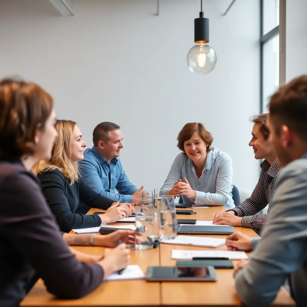 Modern Nederlands innovatiecentrum met open werkruimtes en creatieve sfeer