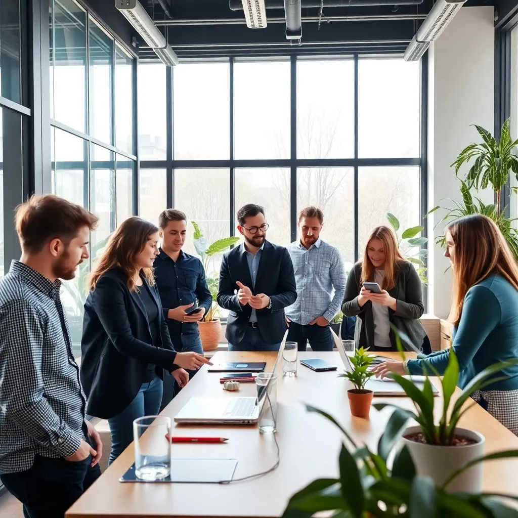 Creatieve denksessie in Nederlands tech-bedrijf